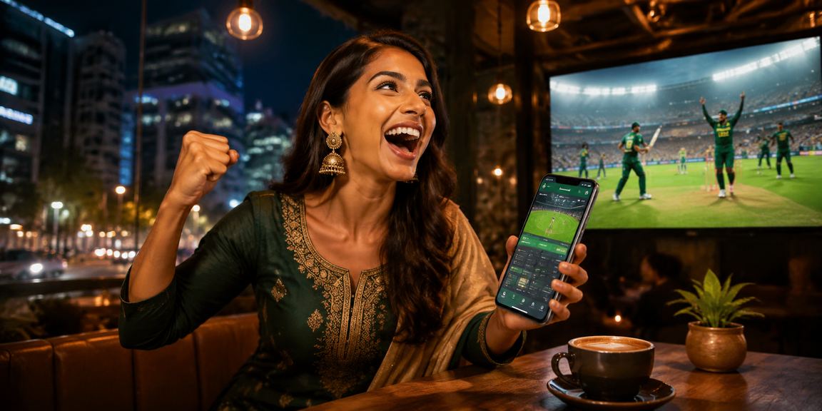 A Bangladeshi user enjoying cricket betting in Dhaka
